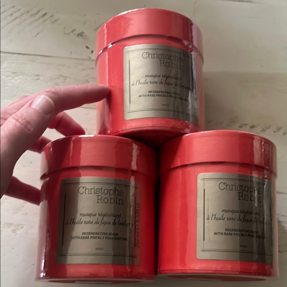 Christophe Robin Regenerating Hair Mask with Rare Prickly Pear Oil - Red